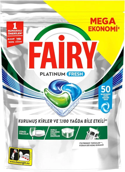 Platinum Fresh Bulaşık Makinesi Kapsülü 50 Yıkama ürün görseli 1