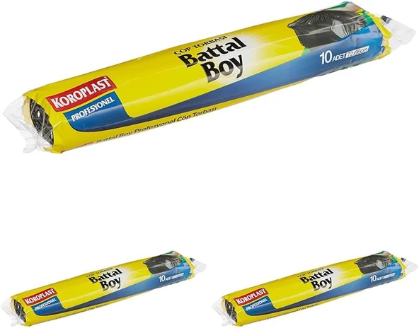 Koroplast Profesyonel Battal Boy 10'Lu Torbası 3Lü Paket ürün görseli 1