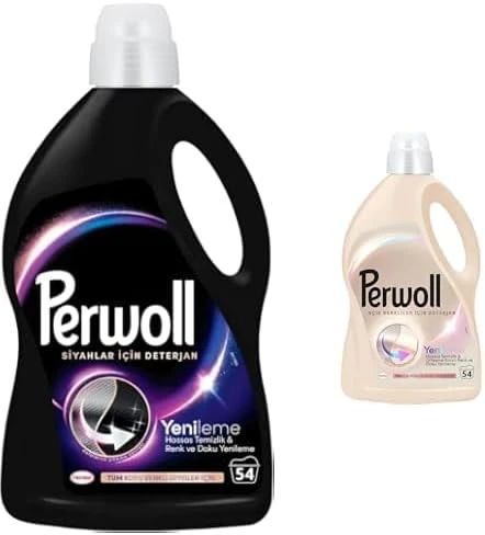Perwoll Seti | Yenileme Siyahlar Için Sıvı Deterjan 54 Yıkama 2.97 Lt X1 + Renkliler 2.97 Litre, 3L, 54 Yıkama X1 ürün görseli 1