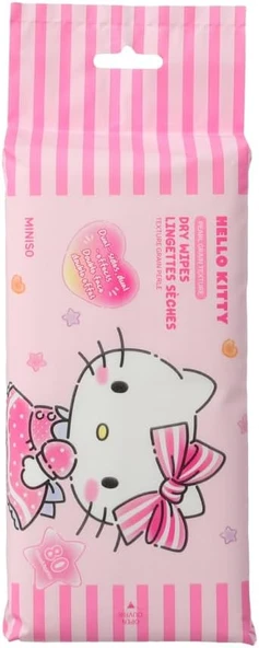 Hello Kitty İnci Dokulu Kuru Mendil (80 Adet) By Miniso ürün görseli 1