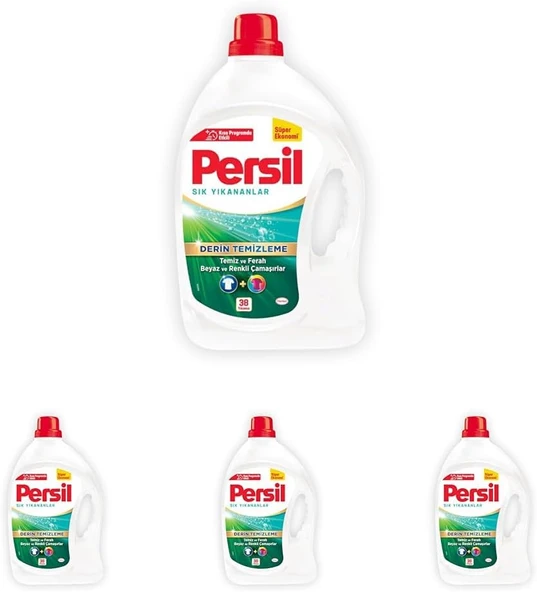 Jel Sık Yıkananlar Çamaşır Deterjanı 2,47 Litre 38 Yıkama, Sık Yıkananlar 38 Yıkama (4 Paketi) ürün görseli 1
