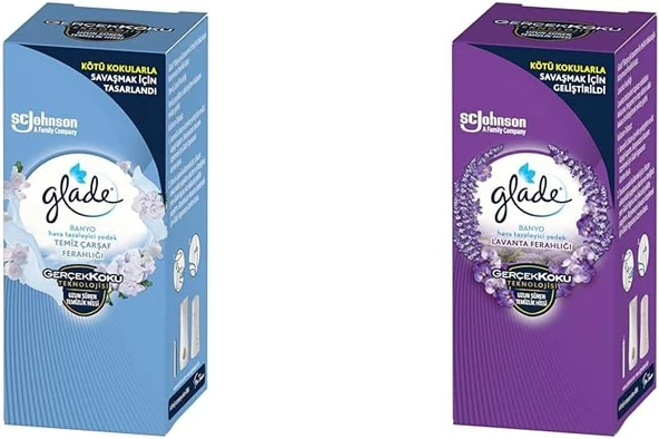 Glade Yedek Banyo Hava Tazeleyici, Temiz Çarşaf Lavanta Ferahlığı,(2X10 Ml) ürün görseli 1