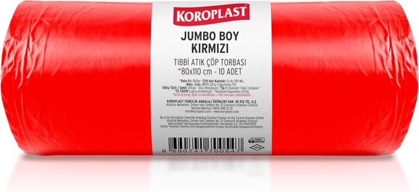 Büzgülü Atık Poşeti Boy 80X110 Cm 10X10'Lu Sızdırmaz Yırtılmaz Profesyonel Poşeti, Geri Dönüştürülebilir Kolay Bağlanır Atık Torbası, Hastane, Büzgülü Poşeti ürün görseli 1