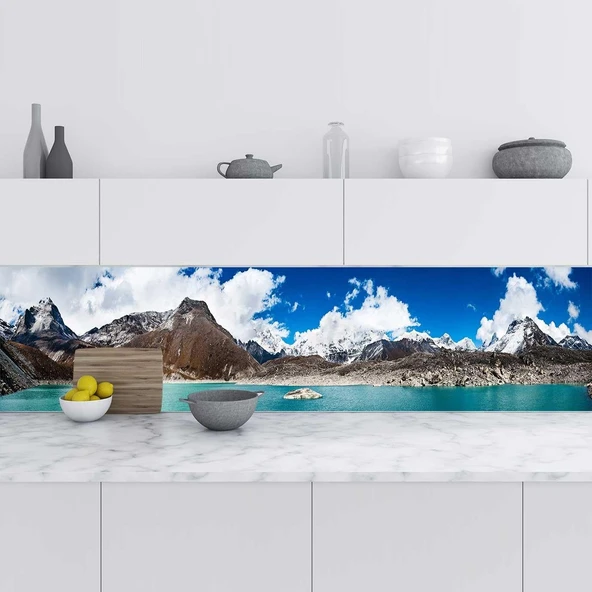 Mutfak Tezgah Arası Folyo Fayans Kaplama Folyosu Himalaya 60X100 Cm ürün görseli 1