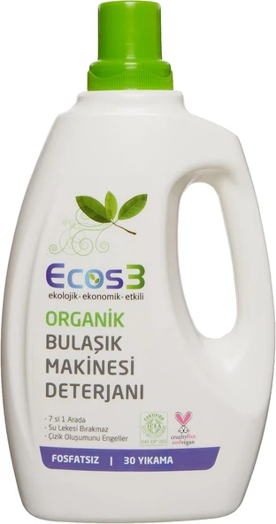 Ecos3 Organik Bulaşik Makinesi Jeli (750 Ml - 30 Yıkama) 1 Paket(1 X 750 Ml) ürün görseli 1