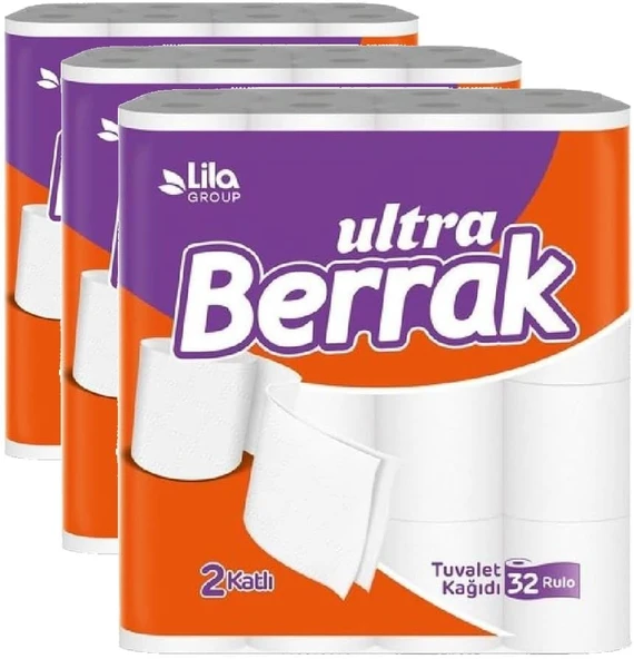 Berrak 2 Katlı Tuvalet Kağıdı 32'Li (3 Paketi) ürün görseli 1