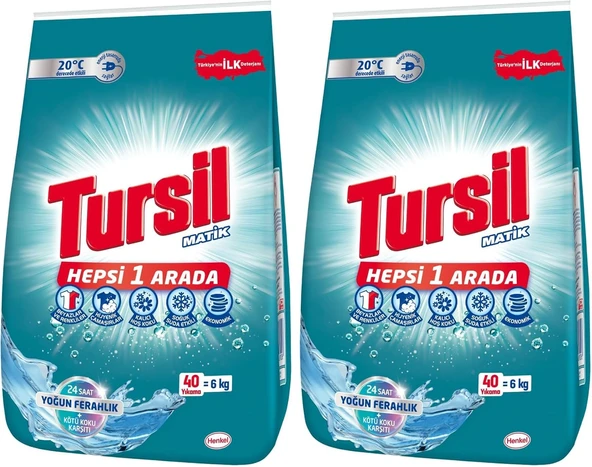 Tursil Yoğun Ferahlık Toz Deterjan 6Kg (2 Paketi) ürün görseli 1