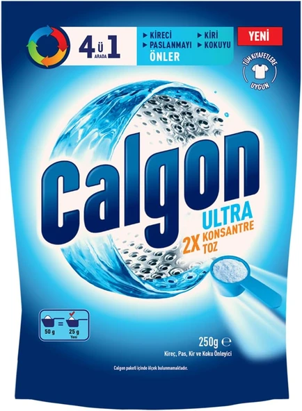 Calgon Power Kir, Pas, Kireç Koku Önleyici 4'Ü 1 Arada Konsantre Toz 250 G ürün görseli 1
