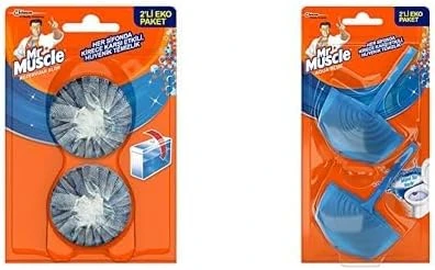 Mr Muscle Rezervuar Blok 2'Li Paket (1 X 2 Adet) Mr Muscle Aqua 2'Li Klozet Bloğu (1 X 2 Adet) ürün görseli 1