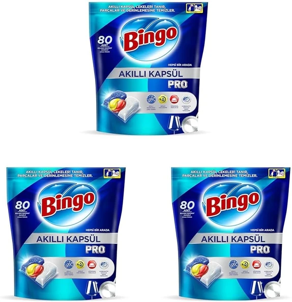 Akıllı Kapsül Bulaşık Makinesi Deterjanı Tableti 80'Li 3Lü Paket ürün görseli 1