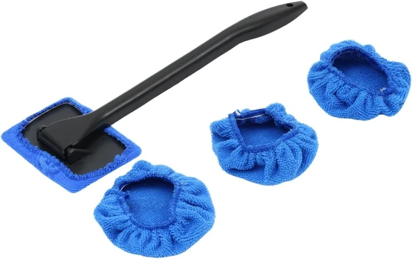 Mikrofiber Bez Cam Temizleme Aparatı 3 Adet Yedek Başlıklı ürün görseli 1