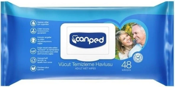 Canped Vücut Temizleme Havlusu 48 Yaprak ürün görseli 1