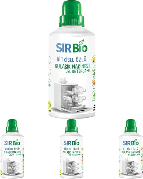 Sır Bio Bitkisel Özlü Bulaşık Makinesi Jel Deterjanı 1000 Ml (4 Paketi) ürün görseli 1
