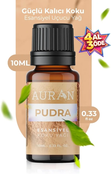 Auran Pudra Esansiyel Uçucu Koku Yağı Buhurdanlık Yağı Difüzör Esansı Hobi Esansı 10Ml ürün görseli 1