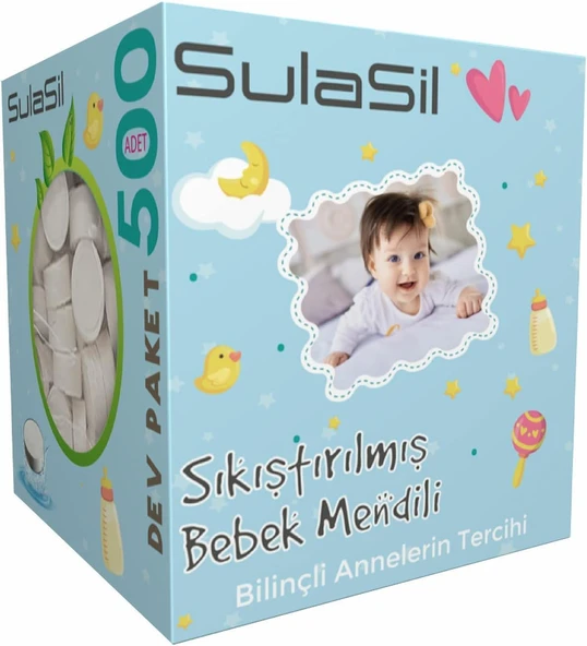 Sıkıştırılmış Bebek Mendili 500 Kutu ürün görseli 1