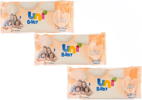 Uni Baby Aile Islak Mendil 3X52 156 Yaprak ürün görseli 1