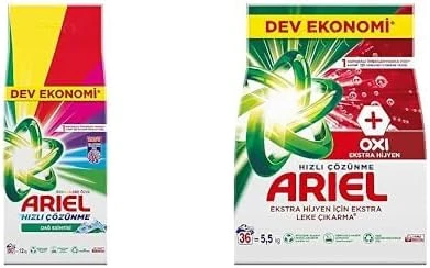 Aqua Pudra Dağ Esintisi Toz Çamaşır Deterjanı Renklilere Özel 12 Kg & Oxi Extra Hijyen 5.5 Kg Toz Çamaşır Deterjanı ürün görseli 1
