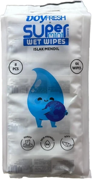Miniso Super 8Li Mini Islak Mendil (Beyaz), 813470004 ürün görseli 1