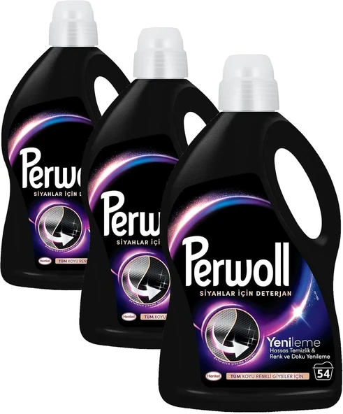 Perwoll Yenileme Siyahlar Için Sıvı Deterjan 54 Yıkama 2.97 Lt 3Lü Paket, 2.97L 3Lü Paket ürün görseli 1