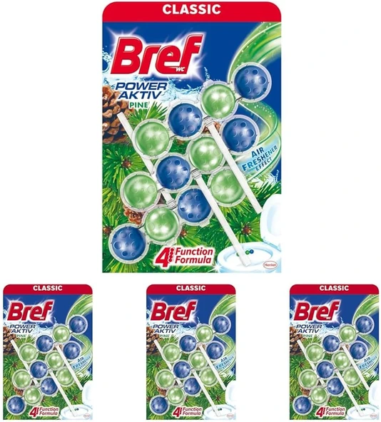 Bref Power Çam Kokulu 3'Lü Klozet Bloğu 3 X 50 G (4 Paketi) ürün görseli 1