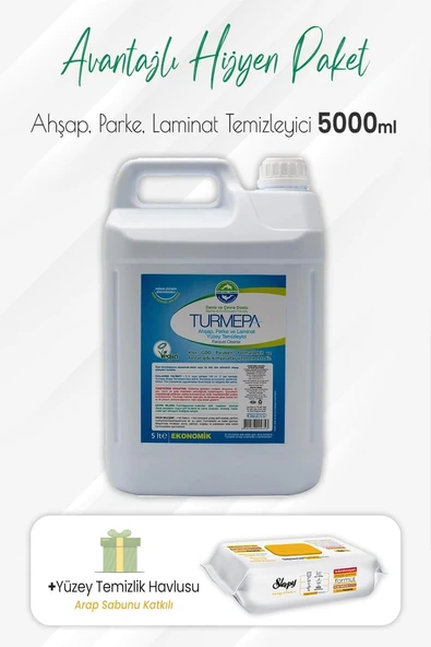 Turmepa Ahşap, Parke Temizleyici Arap Sabunlu Yüzey Temizlik 100' Lü ürün görseli 1