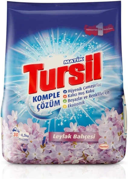Tursil Matik Toz Çamaşır Deterjanı Maksimum Güç Taze Kır Çiçekleri 4,5 Kg 30 Yıkama , Kır Çiçekleri 4.5Kg ürün görseli 1