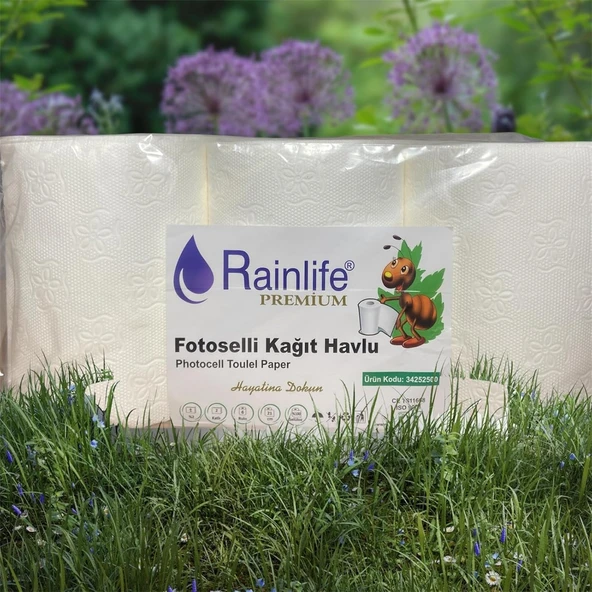 Rainlife Fotoselli Kağıt Havlu, Çiçek Desenli, Beyaz, Iso 9001 ürün görseli 1