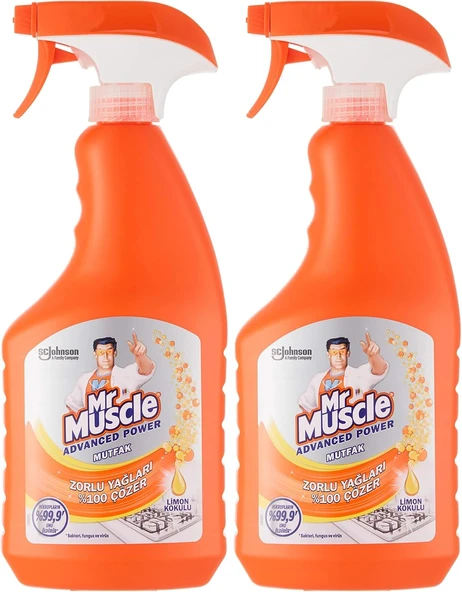Mr Muscle Advanced Power Virüs Etkili Limon Kokulu Mutfak Spreyi, 750 Ml 2Li Paket ürün görseli 1