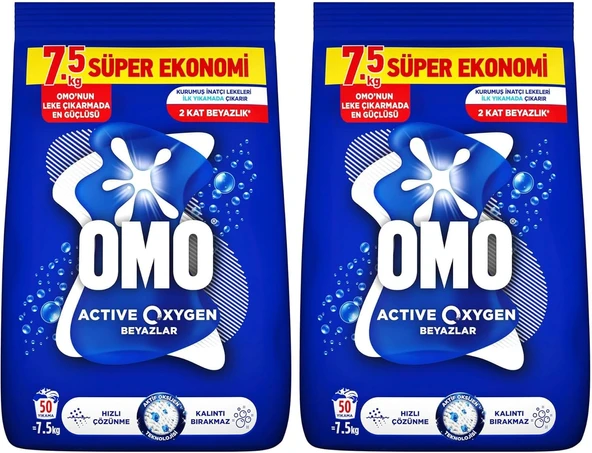 Oxygen Beyaz Çamaşırlar İçin Toz Deterjanı 7,5 Kg (2 Paketi) ürün görseli 1