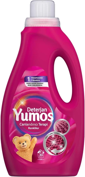 Yumoş Sıvı Bakım Deterjanı Renkli 30 Yıkama 1500 Ml ürün görseli 1