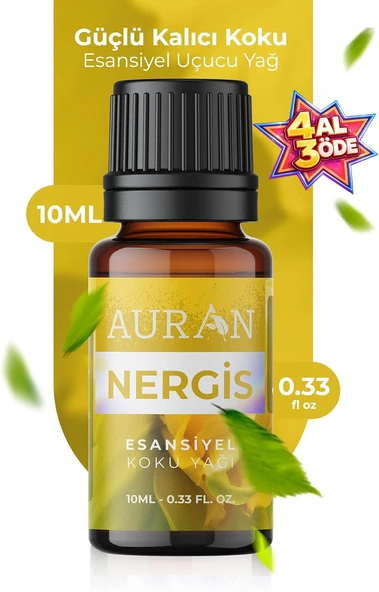 Auran Nergis Esansiyel Uçucu Koku Yağı Difüzör Esansı Buhurdanlık Yağı Aromaterapi Yağı 10Ml ürün görseli 1