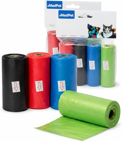 Dışkı Poşeti 8’Li Paket (2×4’Lü) – Dayanıklı Kalın Tuvalet Poşetleri, Sızdırmaz Koku Önleyici, Evcil Hayvan Gezdirme Günlük Kullanım İçin ürün görseli 1