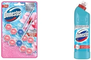 Wc Blok 5'Li Güç Tuvalet Bloğu Manolya Ferahlığı Maksimum Hijyen 100 G Yoğun Kıvamlı Çamaşır Suyu Okaliptüs Ferahlığı 750 Ml, 100 G + 750 Ml ürün görseli 1