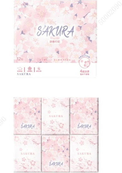 Miniso Sakura Serisi Kağıt Mendil (18 Adet) ürün görseli 1