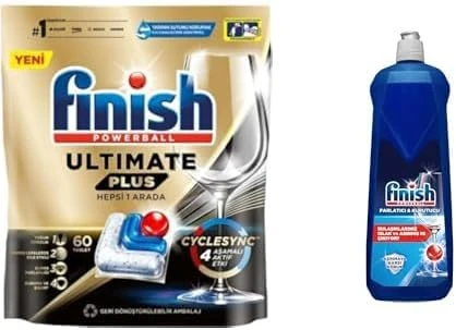 Ultimate 60 Kapsül Bulaşık Makinesi Deterjanı Tableti 1 X 60 Kapsül Bulaşık Makinesi Parlatıcı & Kurutucu 1 X 800 Ml, 60 Kapsül/ 800 Ml ürün görseli 1