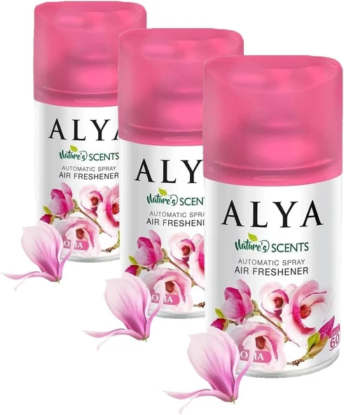 Alya Nature'S Scents Magnolia - Manolya Oda Kokusu Yedek Makine Spreyi 250 Ml (3 Paketi) ürün görseli 1