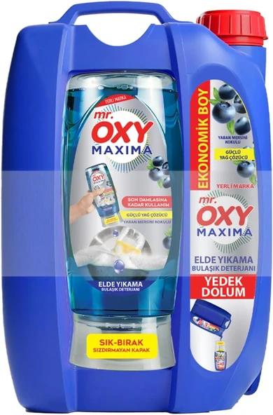 Mr Oxy Maxima Bulaşık Deterjanı Yaban Mersin 3500+500 Ml ürün görseli 1
