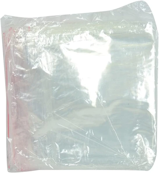 Kilitli Naylon Torba Poşet 19X25 Cm Şeffaf 100 Adet 1 Paket ürün görseli 1