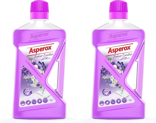 Asperox Bahar Esintisi Yüzey Temizleyici Menekşe & Yasemin 1000 Ml 2Li Paket ürün görseli 1