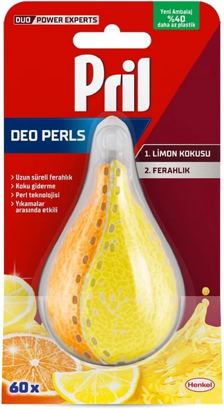Pril Deo Duo-Perls Bulaşık Makinesi Kokusu Limon & Portakal, Makine Kokusu ürün görseli 1