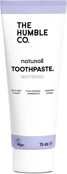 The Humble Co. - Toothpaste Adult Whitening 75 Ml Beyazlatıcı Etkili Doğal Macunu 75 Ml (Yetişkin), Doğal Içerikli, Nazik Beyazlatıcı Macunu Ile Daha Parlak Bir Gülümseme ürün görseli 1