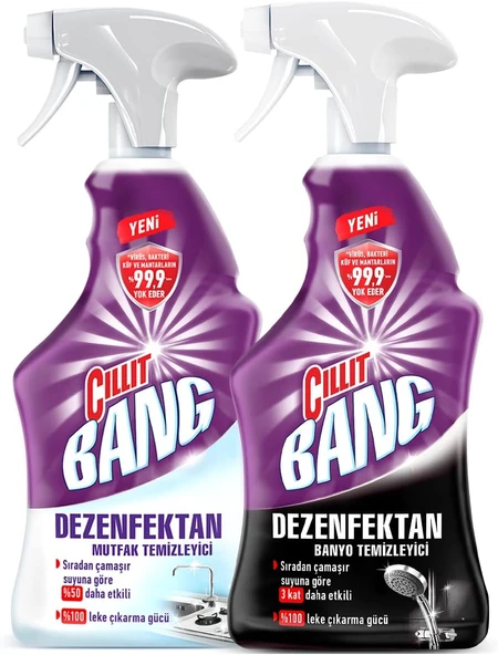 Cillit Bang Banyo Mutfak Temizleyici Dezenfektan Sprey Set ürün görseli 1