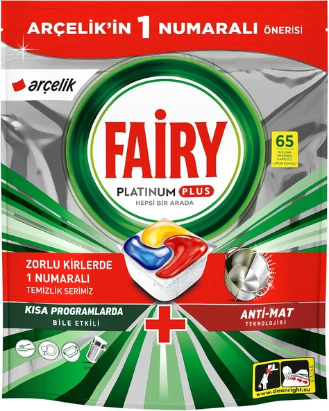 Platinum Bulaşık Makinesi Deterjanı 65'Li Özel Paketleri ürün görseli 1
