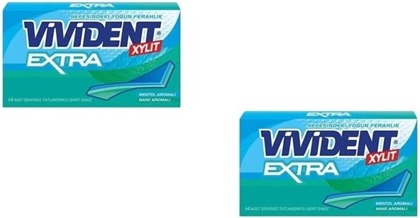 Vivident Extra Nane-Mentol Aromalı Şekersiz-Tatlandırıcılı Şerit Sakız 26G (2 Adet) ürün görseli 1