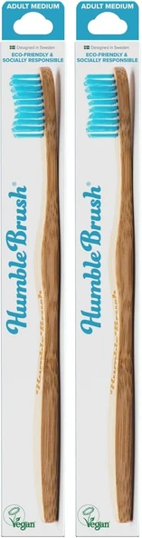 The Humble Co. Brush Yetişkin Bambu Medium Orta Fırçası 1 Paket (2 Paketi) ürün görseli 1