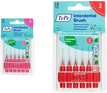 Tepe Blister 0.4 Mm 0 Beden Arası Fırçası Pembe (1 X 6 Adet) Tepe Blister 0.5 Mm - Kirmizi Arayüz Fırçası (1 X 6 Adet) ürün görseli 1