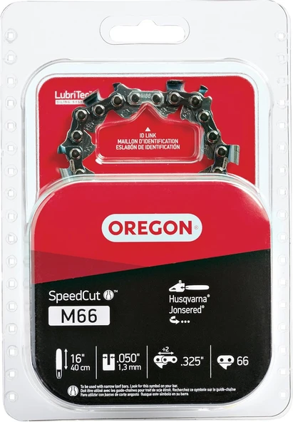 Oregon M66 Speedcut Testere Zinciri, 16 İnç Çubuklar Için, 325 İnç Adım, 66 Tahrik Bağlantısı, 050 İnç Ölçer, Yedek Düşük Geri Tepmeli Testere Bıçağı, Birçok Husqvarna Jonsered Modeline Uyar ürün görseli 1