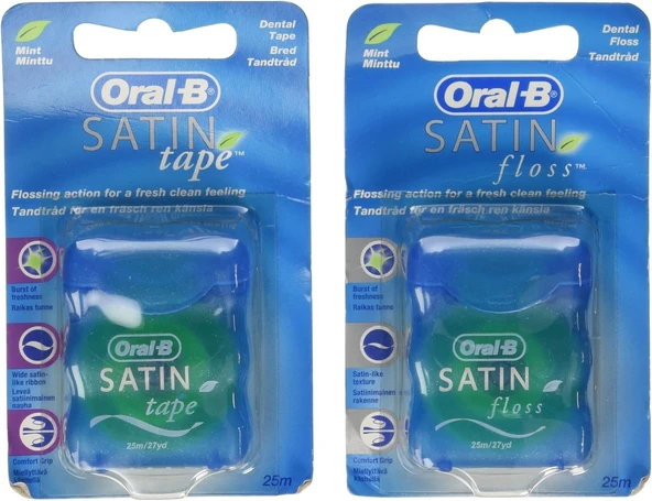 Saten Bant Dental Floss Mint - 25 M (2'Li Paket) ürün görseli 1