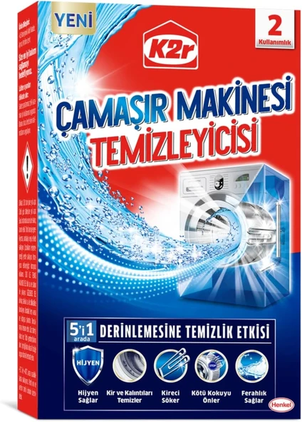 K2R 5'I 1 Arada Çamaşır Makinesi Temizleyicisi 2 Kullanımlık (1 X 163 G) ürün görseli 1