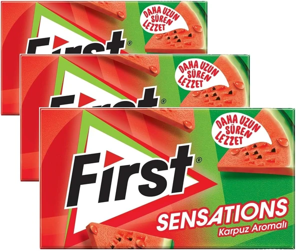First Sensations Karpuz Aromalı Sakız 27 Gr (3 Paketi) ürün görseli 1